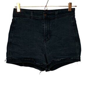 Hollister 7 28 Gray‎ Black Stretch Ultra High Rise Denim Jean Shorts 3" Inseam